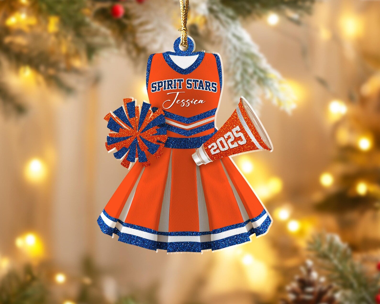 Custom Cheerleading Christmas Ornament, Cheerleader Ornament, Sport Ornament, Cheer Team Gift, Cheerleading Team Gift, Christmas Decor. COBILUMIE19