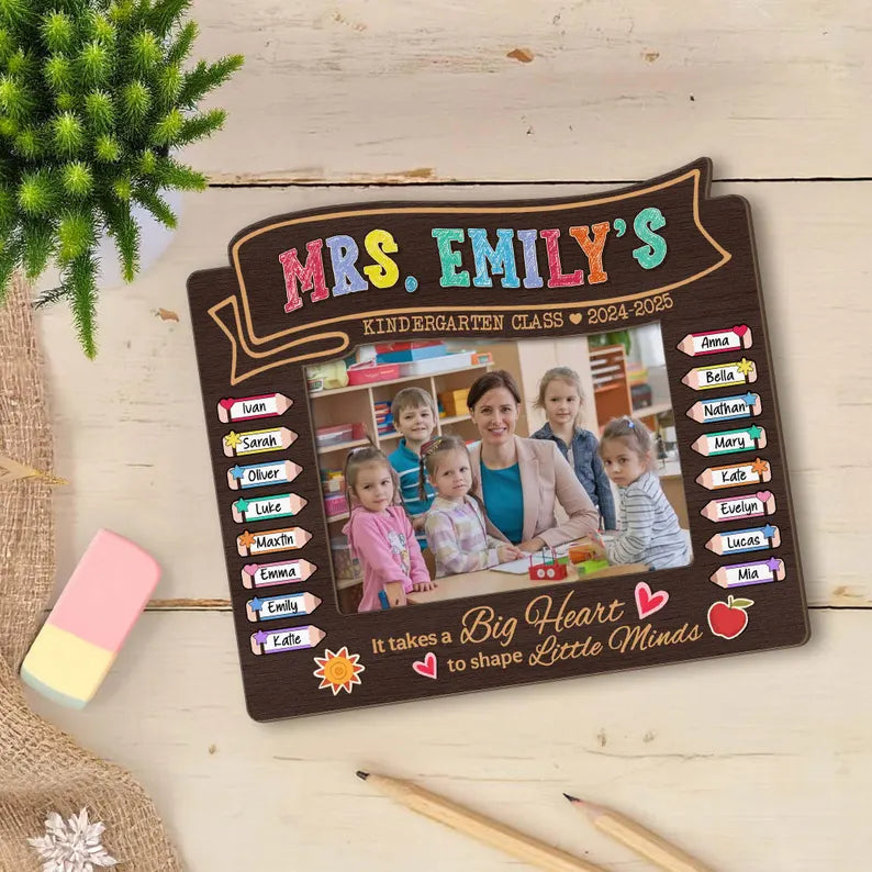Custom Teacher Photo Frame, Custom Teacher Appreciation Gift, Thank You Teacher Gift, Gift For Teacher, Gift From Student, Classroom Decor. PFBILIMIE1