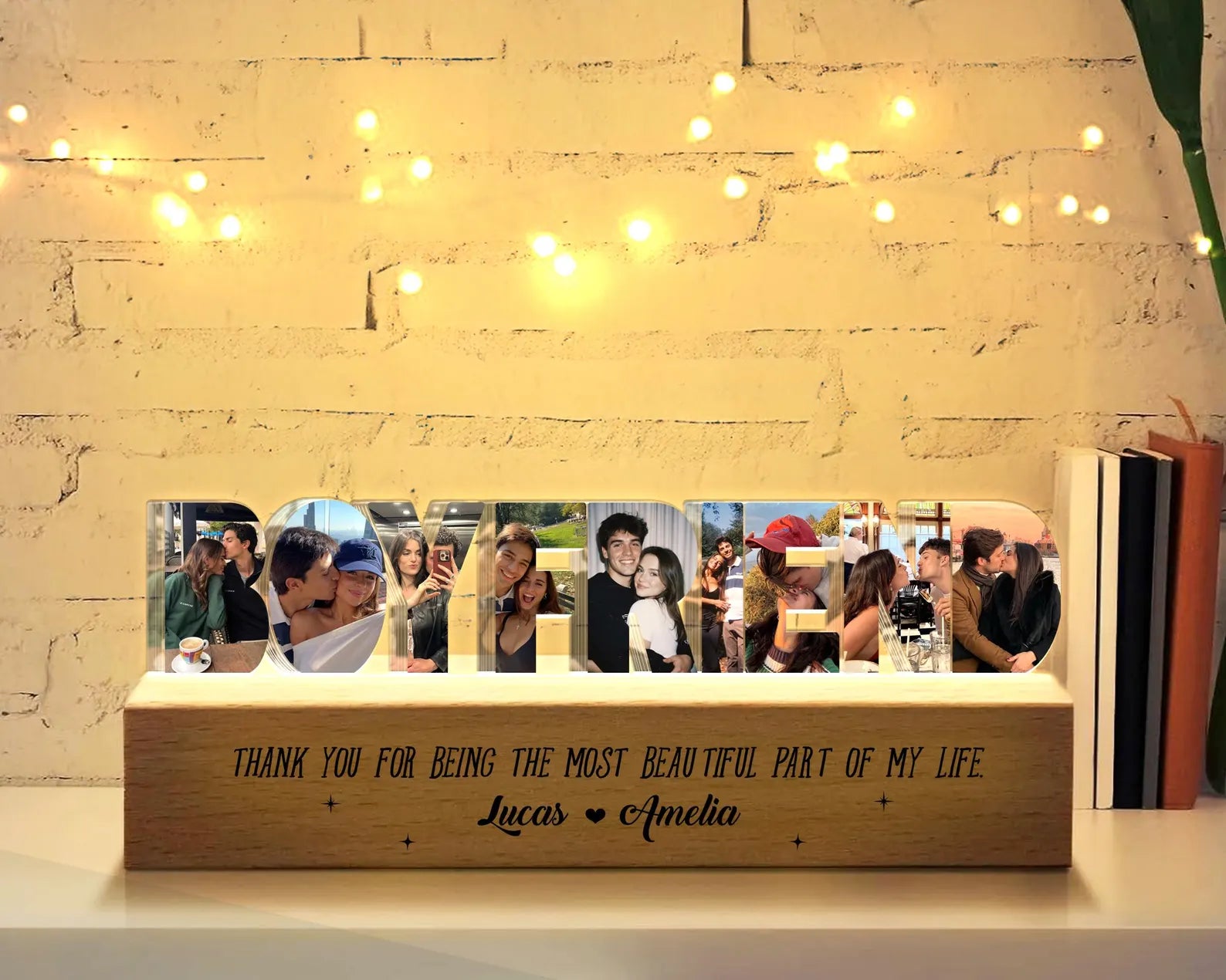 Custom Girlfriend Photo Night Light, Couple Photo Gift, Valentines Gift, Gift for Couple, Gift for Her, Anniversary Gift, Romantic Gift. NLFRBILUMIE12