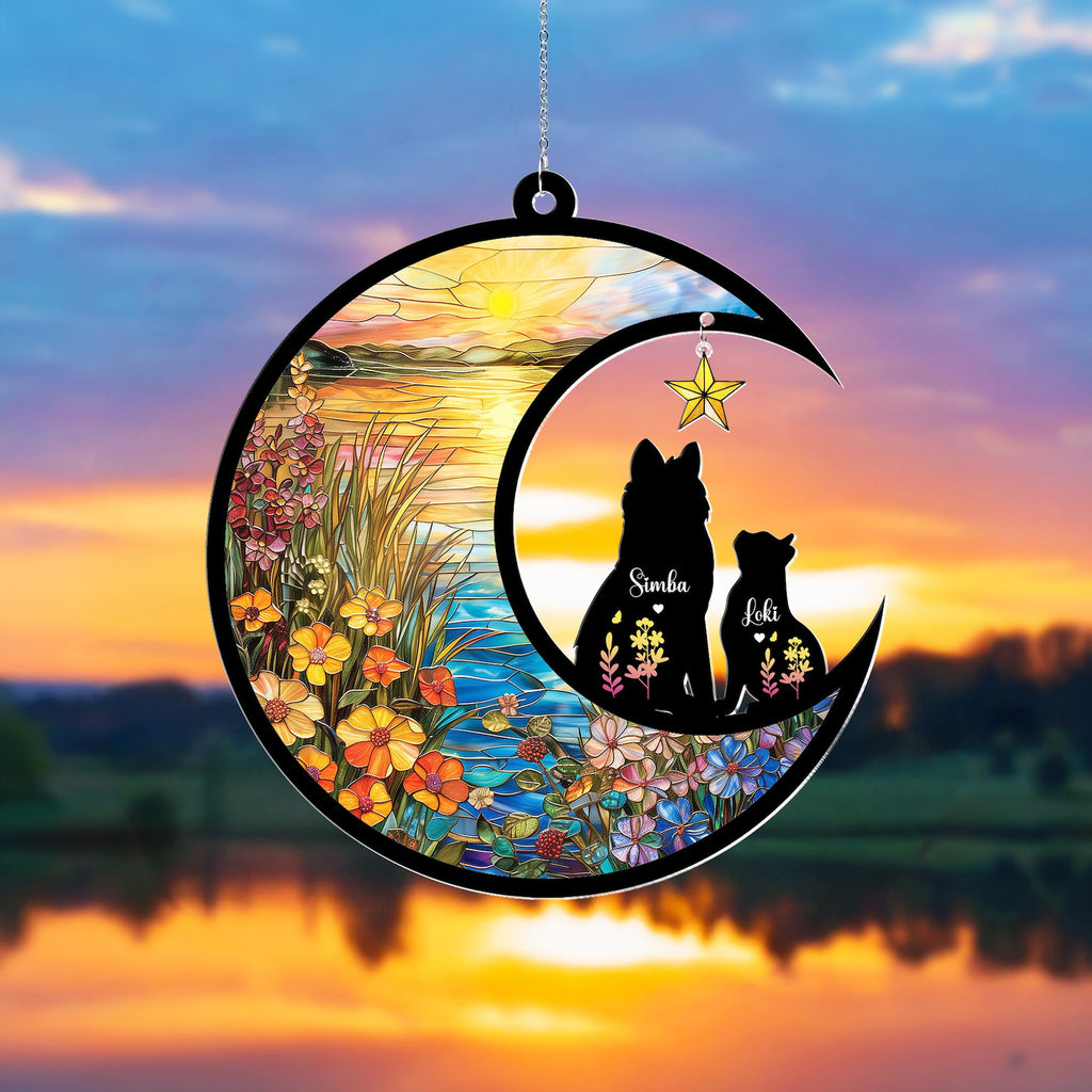 Custom Dog Memorial Suncatcher, Custom Pet Memorial Gift, Dog Lover Gift, Pet Loss Sympathy Gift, Loss Of Dog Gift, Pet Remembrance Gift. SCCBILUMMIE17