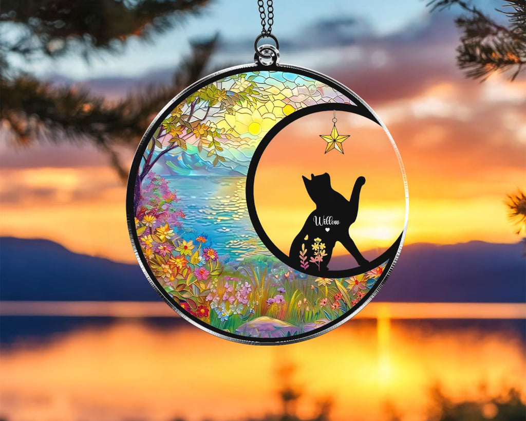 Custom Dog Memorial Suncatcher, Custom Pet Memorial Gift, Dog Lover Gift, Pet Loss Sympathy Gift, Loss Of Dog Gift, Pet Remembrance Gift. SCCBILUMMIE17