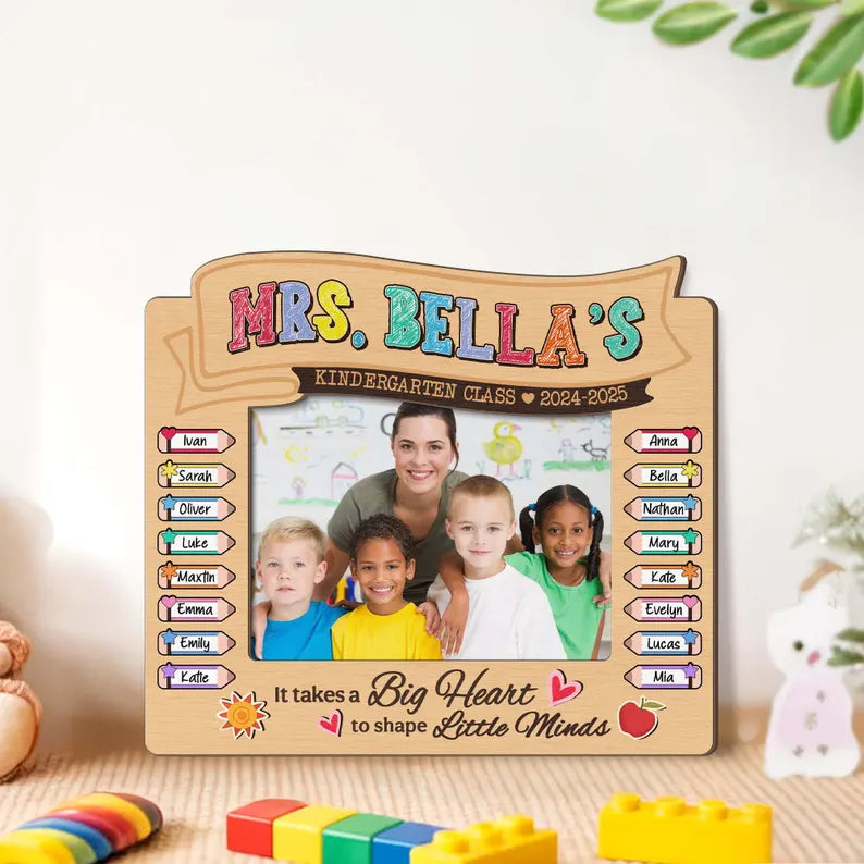 Custom Teacher Photo Frame, Custom Teacher Appreciation Gift, Thank You Teacher Gift, Gift For Teacher, Gift From Student, Classroom Decor. PFBILIMIE1