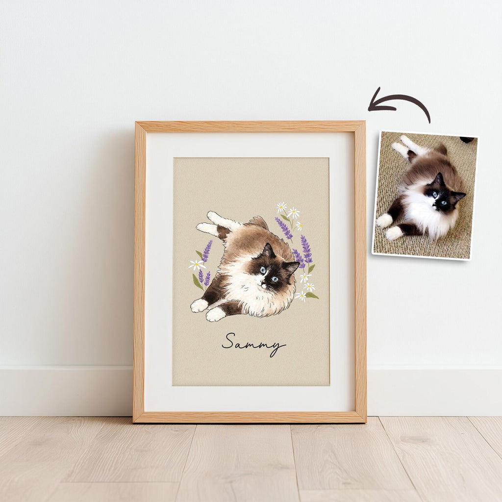 Custom Pet Portrait From Photo Poster, Custom Dog Portrait Poster, Pet Portrait Art, Pet Memorial Gift, Dog Mom Gift, Pet Lover Gift. PTBILUMIE1