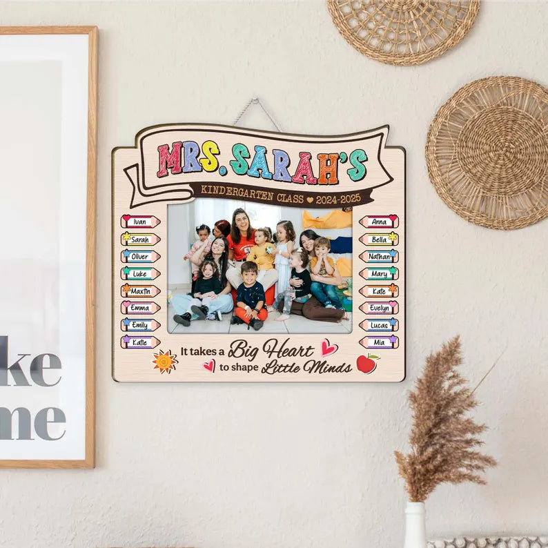 Custom Teacher Photo Frame, Custom Teacher Appreciation Gift, Thank You Teacher Gift, Gift For Teacher, Gift From Student, Classroom Decor. PFBILIMIE1