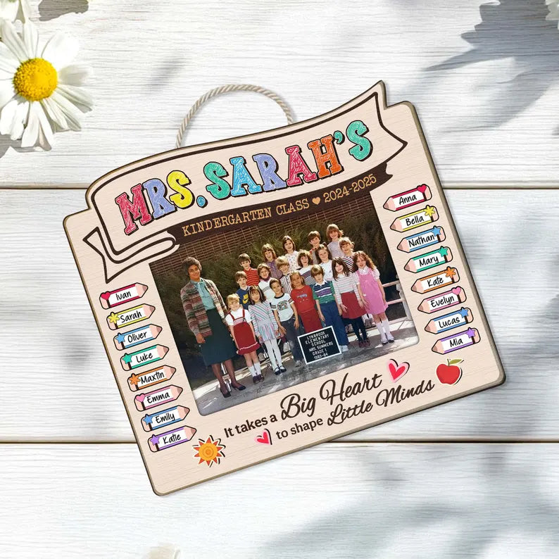 Custom Teacher Photo Frame, Custom Teacher Appreciation Gift, Thank You Teacher Gift, Gift For Teacher, Gift From Student, Classroom Decor. PFBILIMIE1