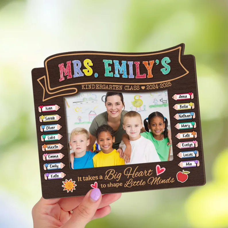 Custom Teacher Photo Frame, Custom Teacher Appreciation Gift, Thank You Teacher Gift, Gift For Teacher, Gift From Student, Classroom Decor. PFBILIMIE1