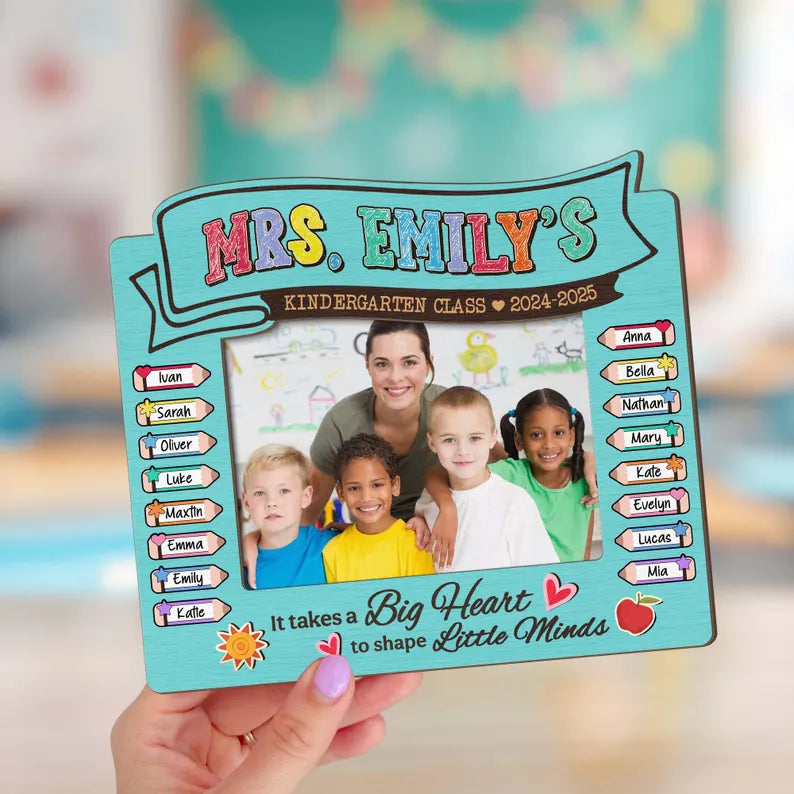 Custom Teacher Photo Frame, Custom Teacher Appreciation Gift, Thank You Teacher Gift, Gift For Teacher, Gift From Student, Classroom Decor. PFBILIMIE1
