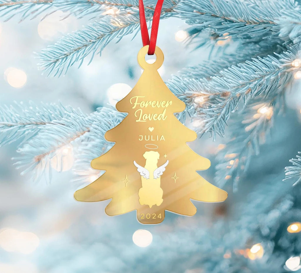 Personalized Pet Memorial Christmas Ornament, Custom Dog Memorial Ornament, Pet Loss Gift, Dog Lover Gifts, Pet Christmas Tree Decor COBILUMIE54