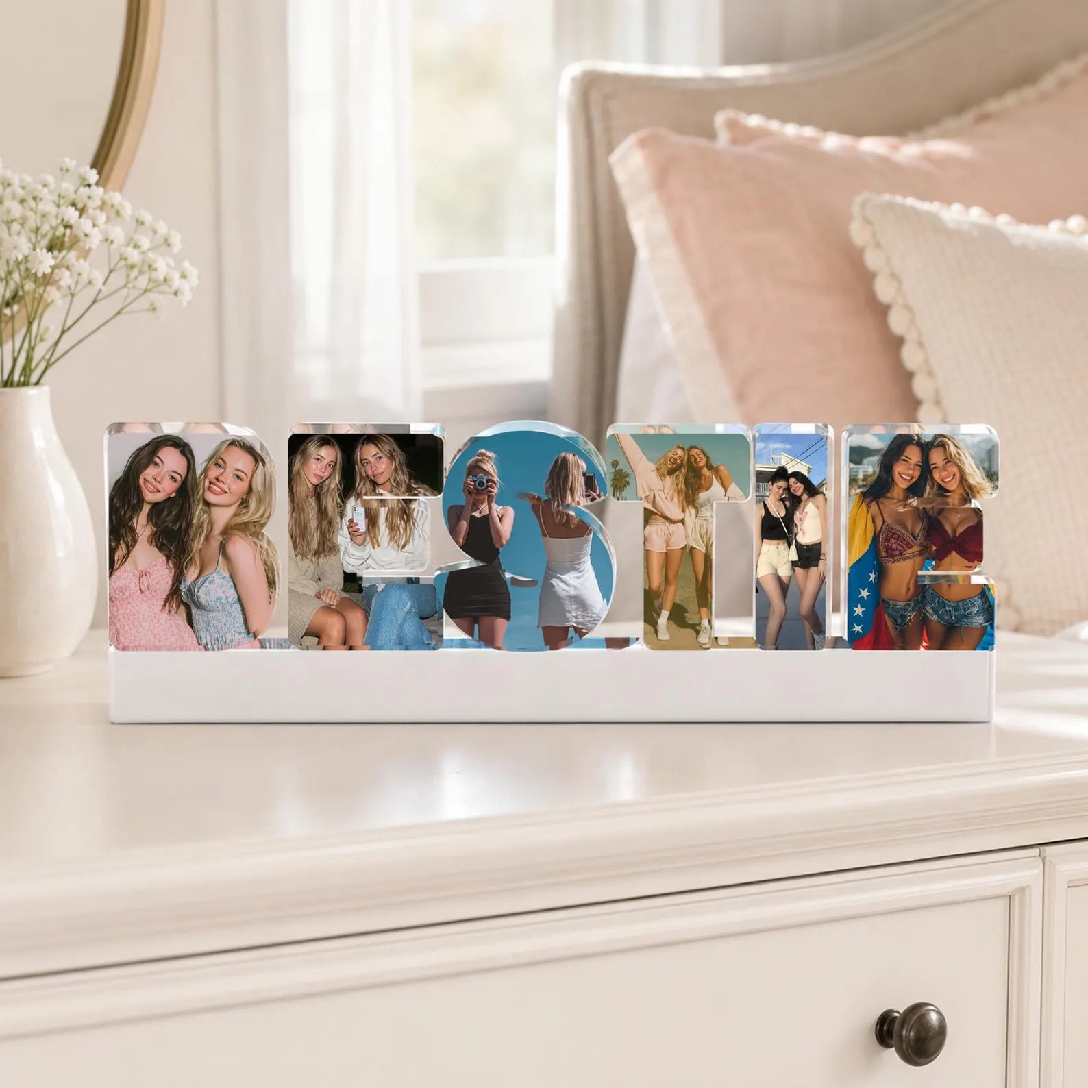 Personalised Bestie Photo Collage Acrylic Block, Gift For Sister, Best Friend Birthday Gift, Soul Sister Gift, Gift For Her, BFF Gift. NLFRBILUMIE4