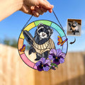 Custom Ferret Portrait From Photo Glass Suncatcher, Funny Raccoon Gift, Reptile Lover Gift, Pet Memorial Gift, Pet Loss Sympathy Gift. SCCBILUMMIE13