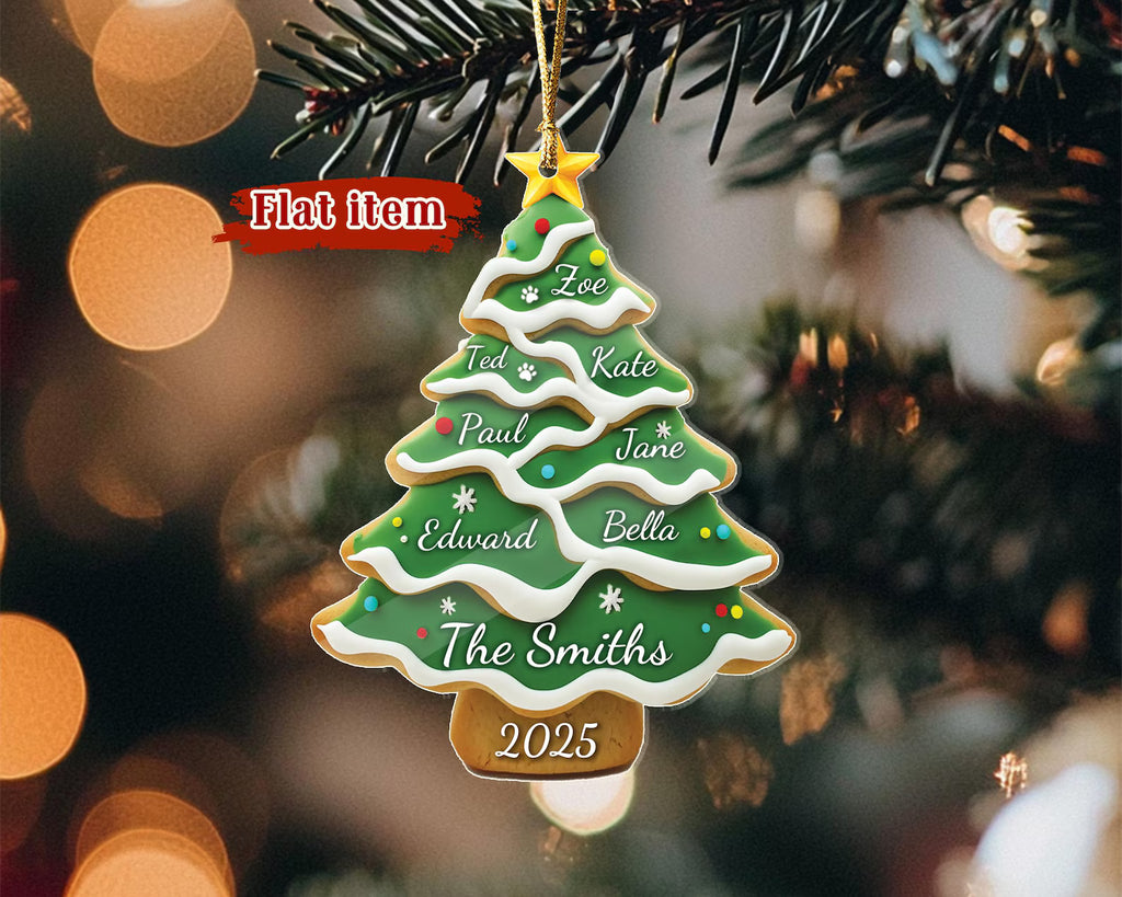 Personalized Family Christmas Ornament, Custom Family Tree Ornament, Family Name Ornament, Family Christmas Gift, Christmas Ornament 2026 COBILUMIE47