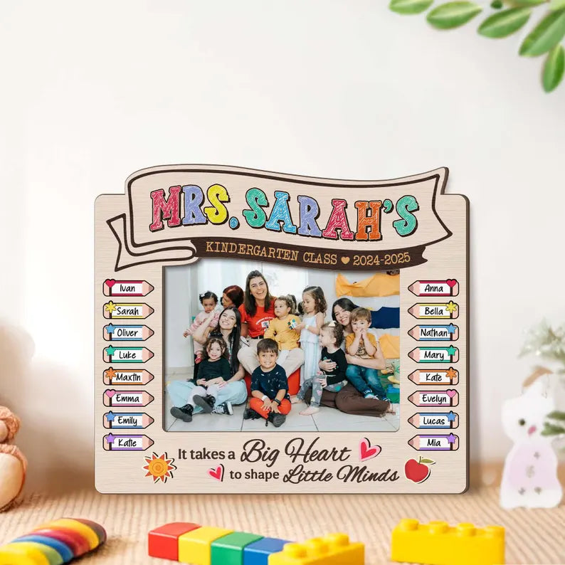 Custom Teacher Photo Frame, Custom Teacher Appreciation Gift, Thank You Teacher Gift, Gift For Teacher, Gift From Student, Classroom Decor. PFBILIMIE1
