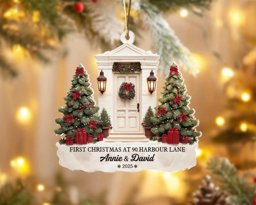 Personalized New Home Christmas Ornament, Our First Christmas in Our New Home, Address Ornament, First Home Ornament, New Home Keepsake. COBILUMIE1
