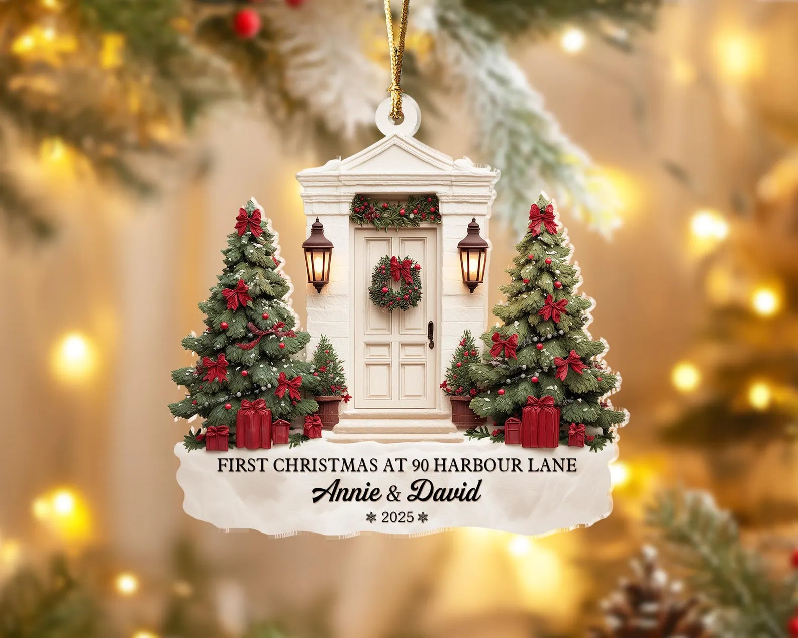 Personalized New Home Christmas Ornament, Our First Christmas in Our New Home, Address Ornament, First Home Ornament, New Home Keepsake. COBILUMIE1