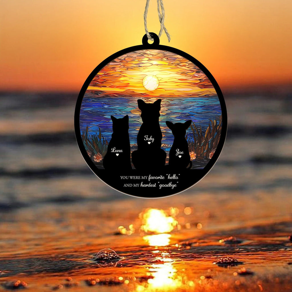 Personalized Loss Of Dogs Sympathy Gift, Dog Memorial Suncatcher, Pet Memorial Gift, Pet Loss Gift, Dog Sympathy Gift, Pet Suncatcher. SCCBILUMMIE26