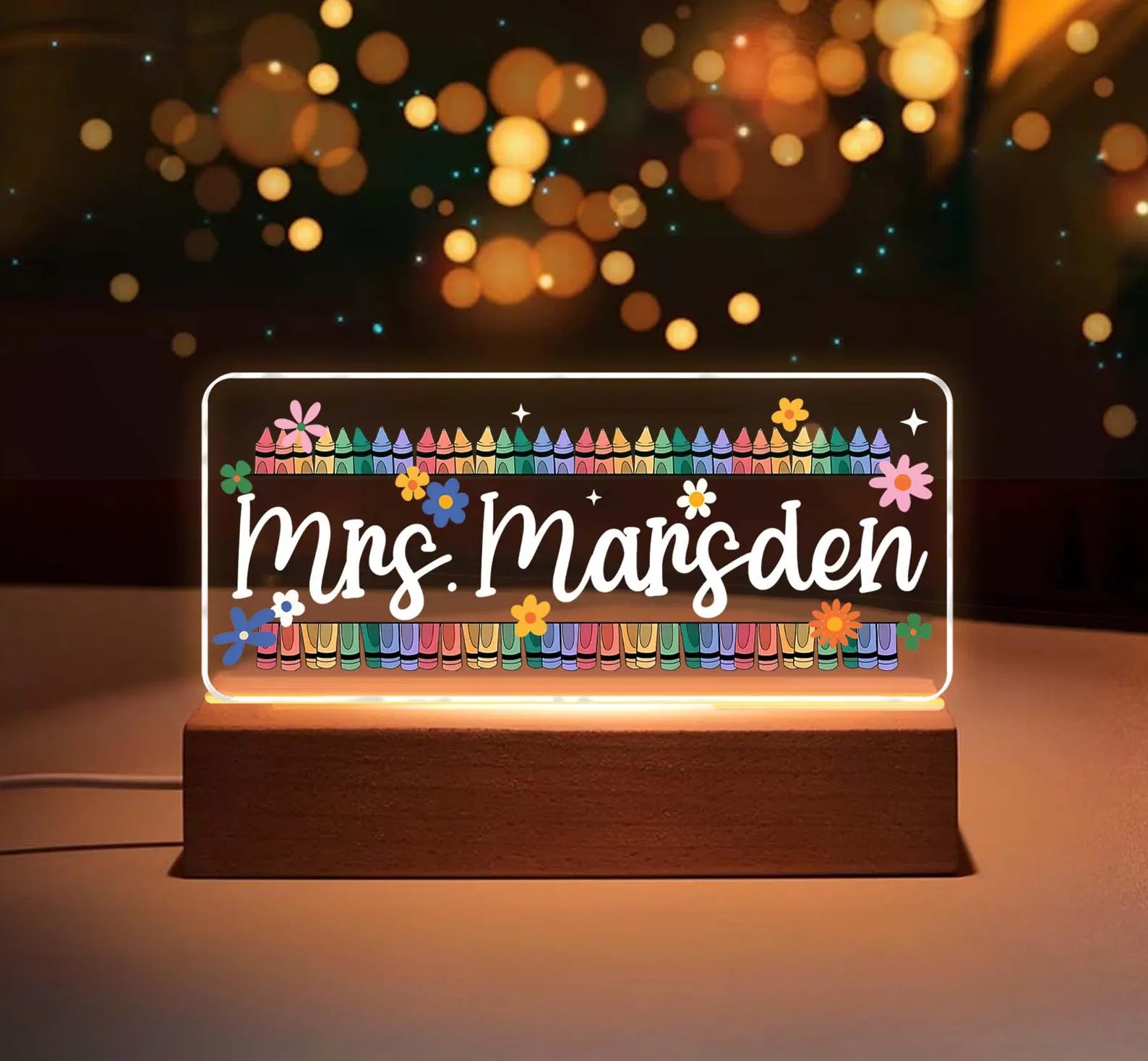 Personalized Teacher Name Light, Teacher Appreciation Gift, Gift For Teacher, Back To School Gift, Thank You Teacher Gift, Gift From Student. NLBILIMIE1