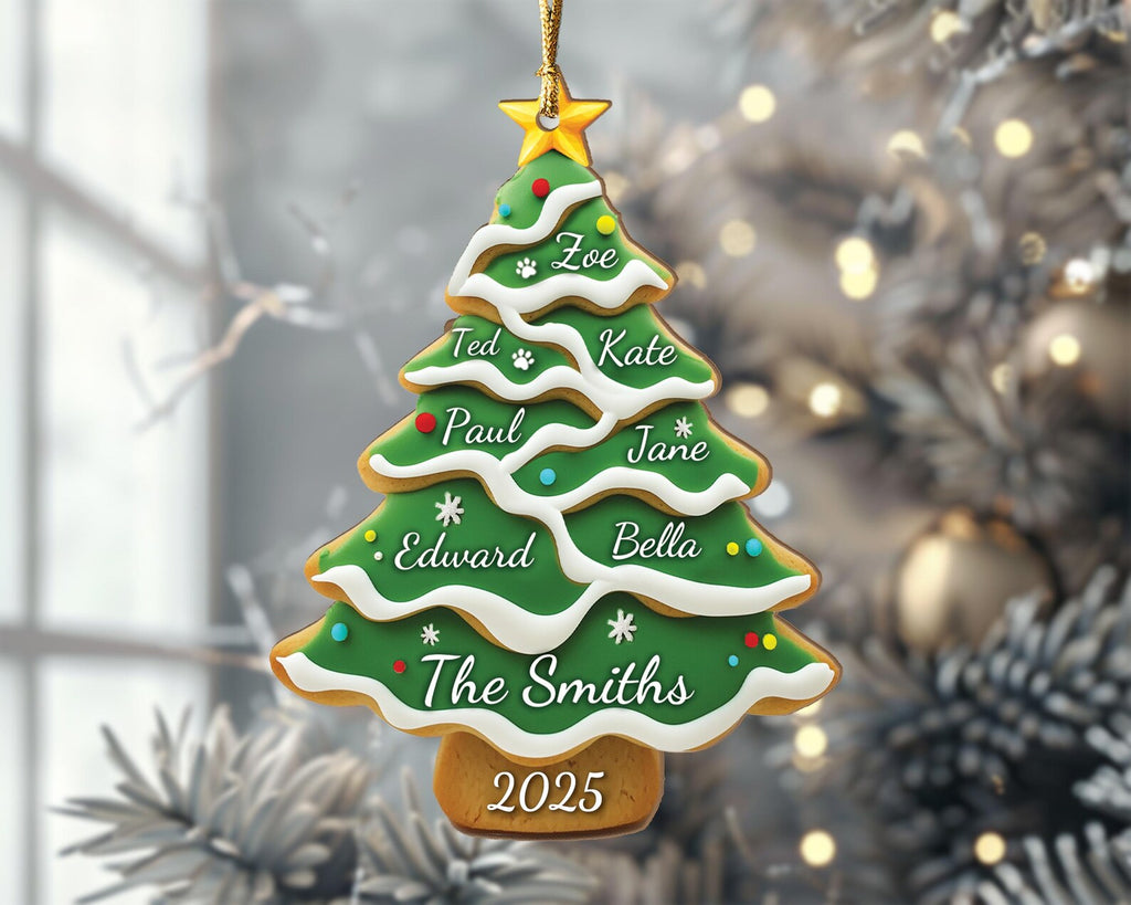 Personalized Family Christmas Ornament, Custom Family Tree Ornament, Family Name Ornament, Family Christmas Gift, Christmas Ornament 2026 COBILUMIE47
