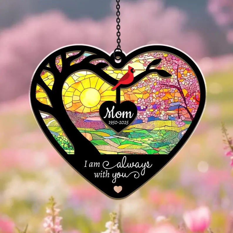 Custom Mom Memorial Suncatcher, Loss Of Mom Sympathy Gift, In Loving Memory Of Mom Gift, Loss Of Mother Suncatcher, Bereavement Gift. FDBILUMIE24