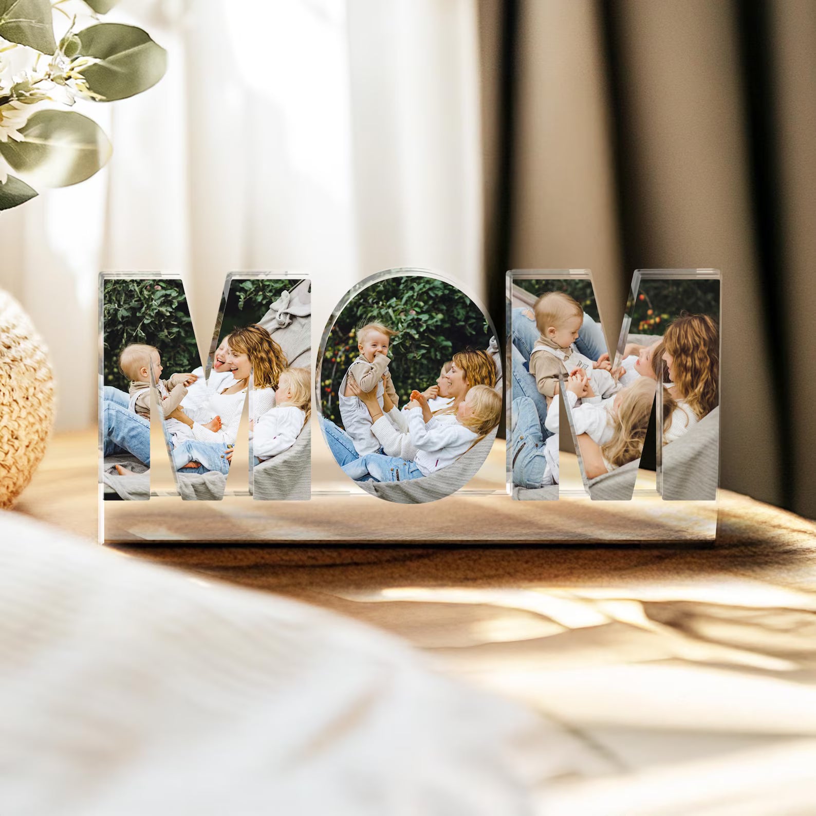 Custom Mom Photo Collage Acrylic Block, Mama Gift, Mother's Day Gift, New Mom Gift, Mom Birthday Gift, Mom Gift From Kids, Gift For Mum. MDBILUMIE17