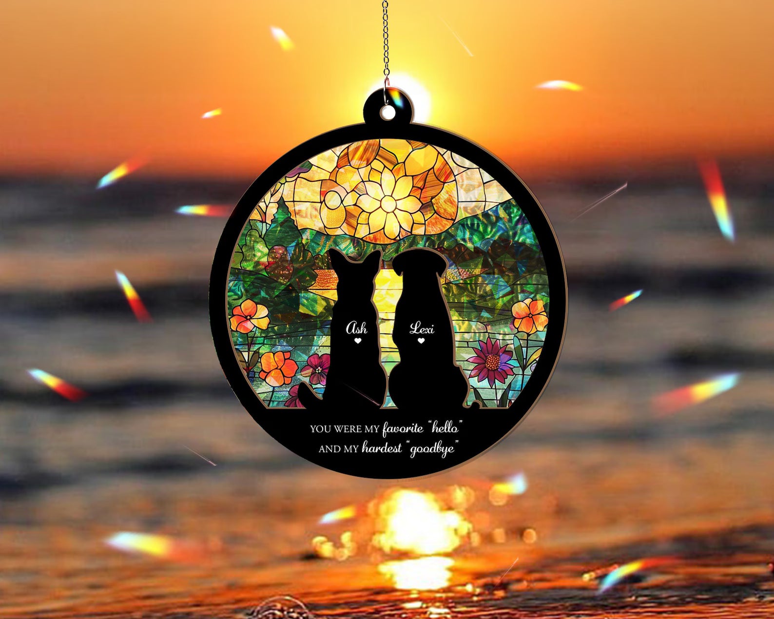 Custom Dog Loss Hologram Ornament, Custom Dog Memorial Gift, Pet Sympathy Gift, Pet Memorial Ornament, Dog Lover Gift, Loss Of Pet Gift SCCBILUMMIE35