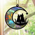 Personalized Couple Cats Memorial Suncatcher, Custom Cat Memorial Gift, Cat Loss Gift, Loss of Cats Gift, Cat Sympathy Gift, Cat Suncatcher. SCCBILUMMIE9