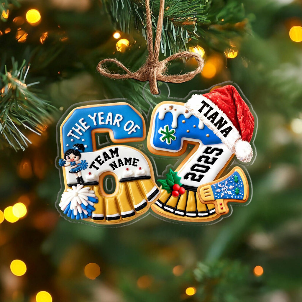 Custom Cheerleading Six Seven Ornament, Funny 6 7 Christmas Ornament, Cheerleader Gift, Ornament For Kids, Christmas Gift, Christmas Decor. COBILUMIE57
