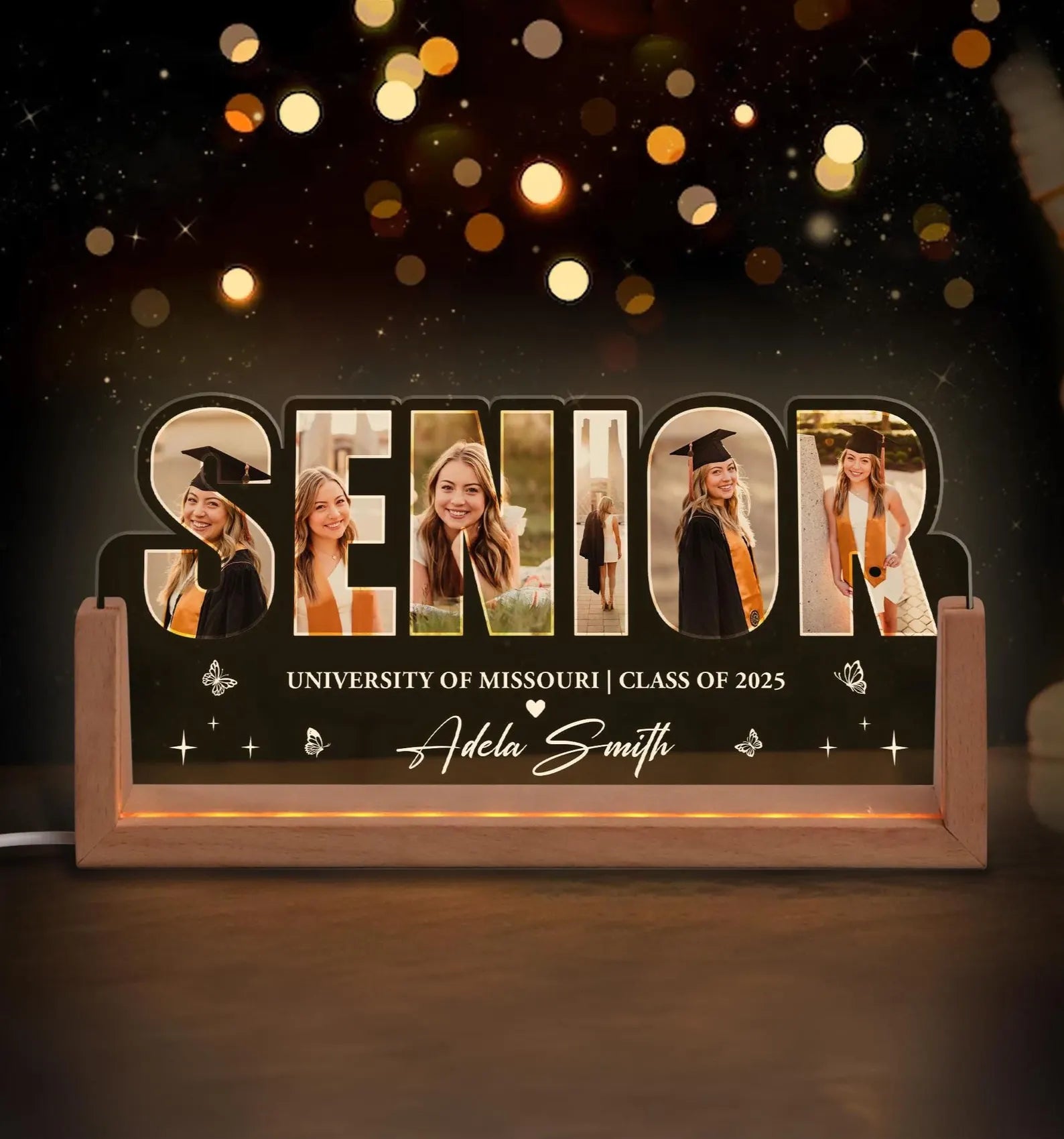 Custom Senior Photo Collage Night Light, Custom Class of 2027 Gift, Graduation Gift, Senior Gift, Gift For Daughter, New Graduate Gift. GDFDBILUMIE4