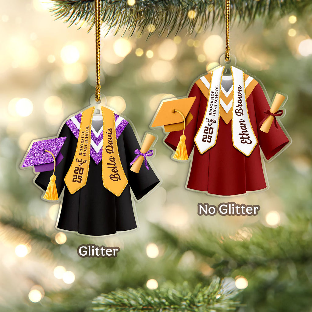 Personalized Graduation Christmas Ornament, Class of 2025 Ornament, High School Graduation Ornament, New Graduate Gift, Graduation Gift. COBILUMIE43