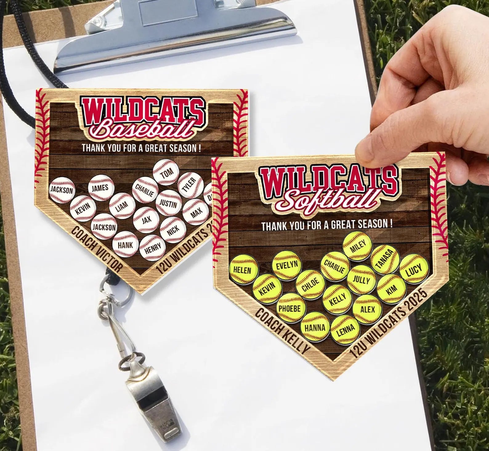 Custom Baseball Shaker Magnet, Custom Softball Coach Gifts, Custom Baseball With Name Magnet, End Of Season Coach Gifts, Baseball Team Gifts. SMFRBILUMIE1