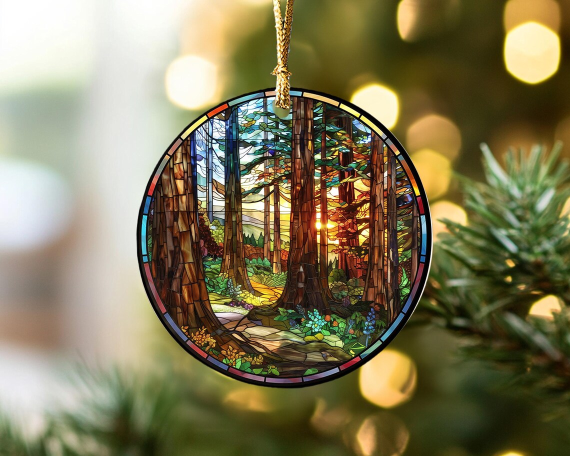 Redwood National Park Ceramic Ornament, National Park Christmas Ornament, US National Parks Gifts, Christmas Decoration, Christmas Gifts. COBILUMIE82