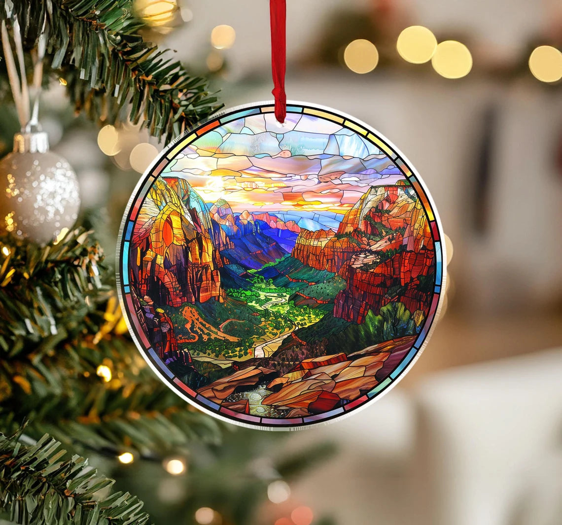 Zion National Park Ornament, National Park Christmas Ornament, Zion National Parks Gifts, Christmas Decoration, Christmas Gifts. COBILUMIE85