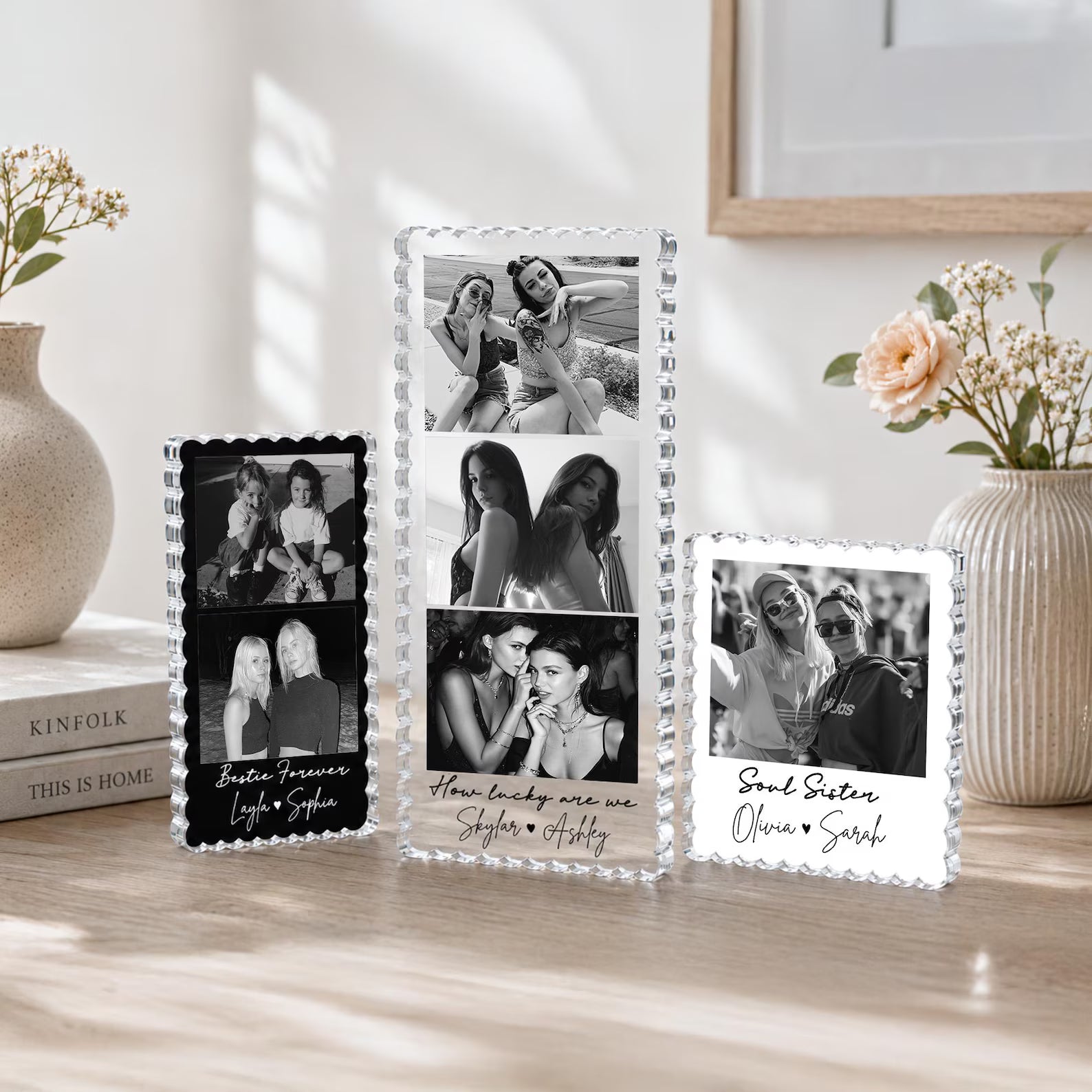 Custom Bestie Photos Acrylic Block, Custom Friendship Gift, Gift For Bestie, Best Friend Birthday Gift, BFF Gift, Gift For Her. PABILUMIE1