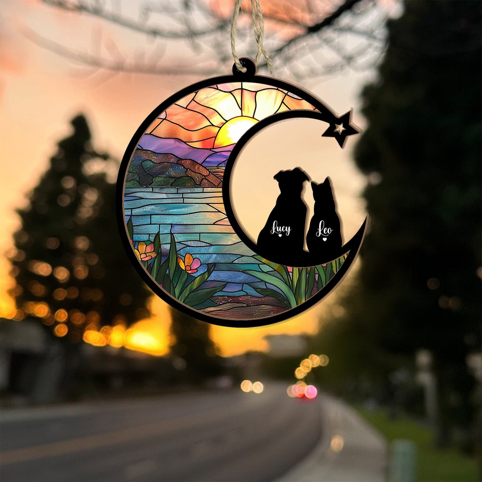 Personalized Pet Memorial Gift, Custom Pet Suncatcher, Dog Loss Sympathy Gift, Cat Memorial Gift, Dog Loss Gift, Pet Remembrance Gift. SCCBILUMMIE41