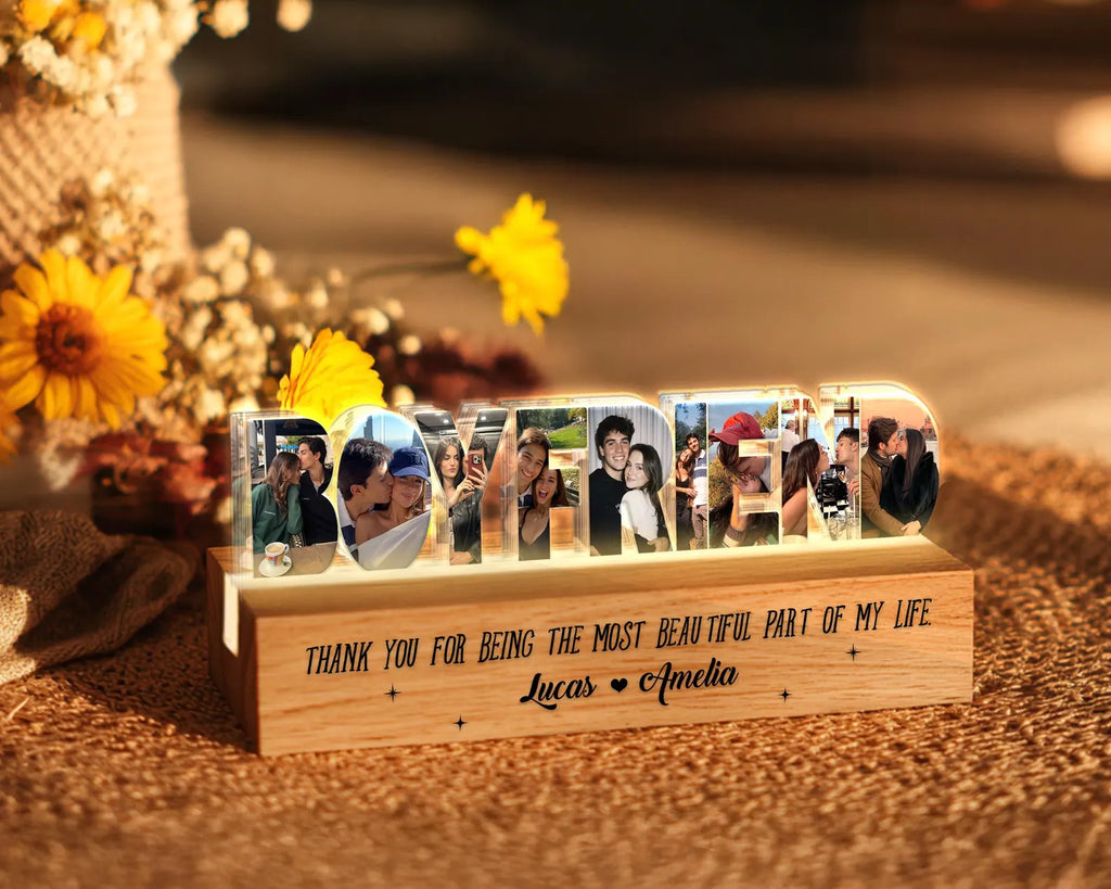 Custom Boyfriend Photo Night Light, Couple Photo Gift, Valentines Gift, Gift for Couple, Anniversary Gift, Gift for Him, Romantic Gift.NLFRBILUMIE11