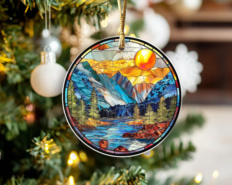 Glacier National Park Ornament, National Park Christmas Gift, US National Parks Ornament, Christmas Decoration, Christmas Gifts. COBILUMIE13