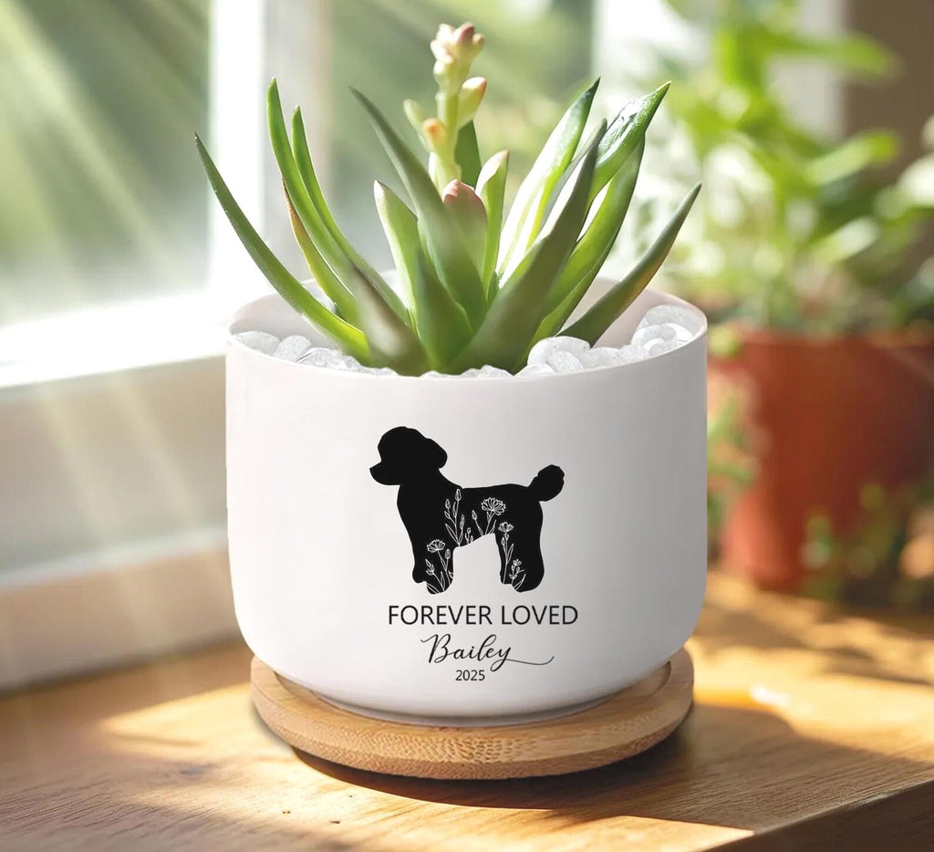 Custom Dog Memorial Planter, Custom Dog Plant Pot, Dog Memorial Gift, Loss of Dog Sympathy Gift, Pet Loss Gift, Pet Memorial Gift. MGBILUMIE5
