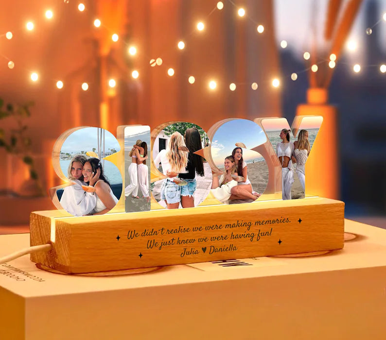 Personalized Sissy Photo Collage Night Light, Sister Christmas Gift, Big Sister Gift, Sister Gifts, Family Night Light, Gift For Sisterv NLFRBILUMIE28