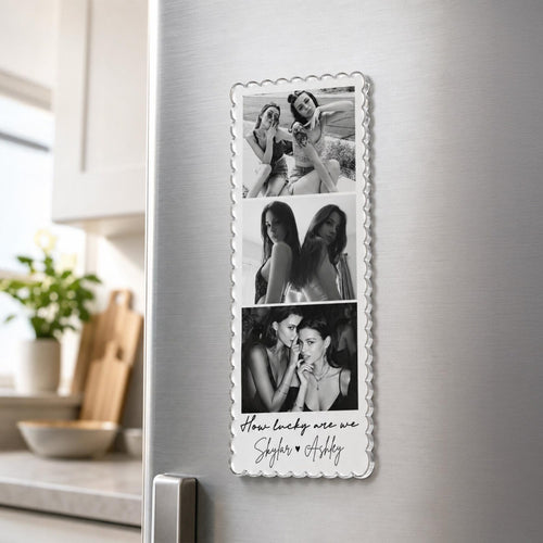 Custom Bestie Photo Strip Fridge Magnet, Bestie Birthday Gift, Friendship Gift, BFF Gift, Bridesmaid Gift, Gift For Bestie, Soul Sister Gift. PMBILUMIE2