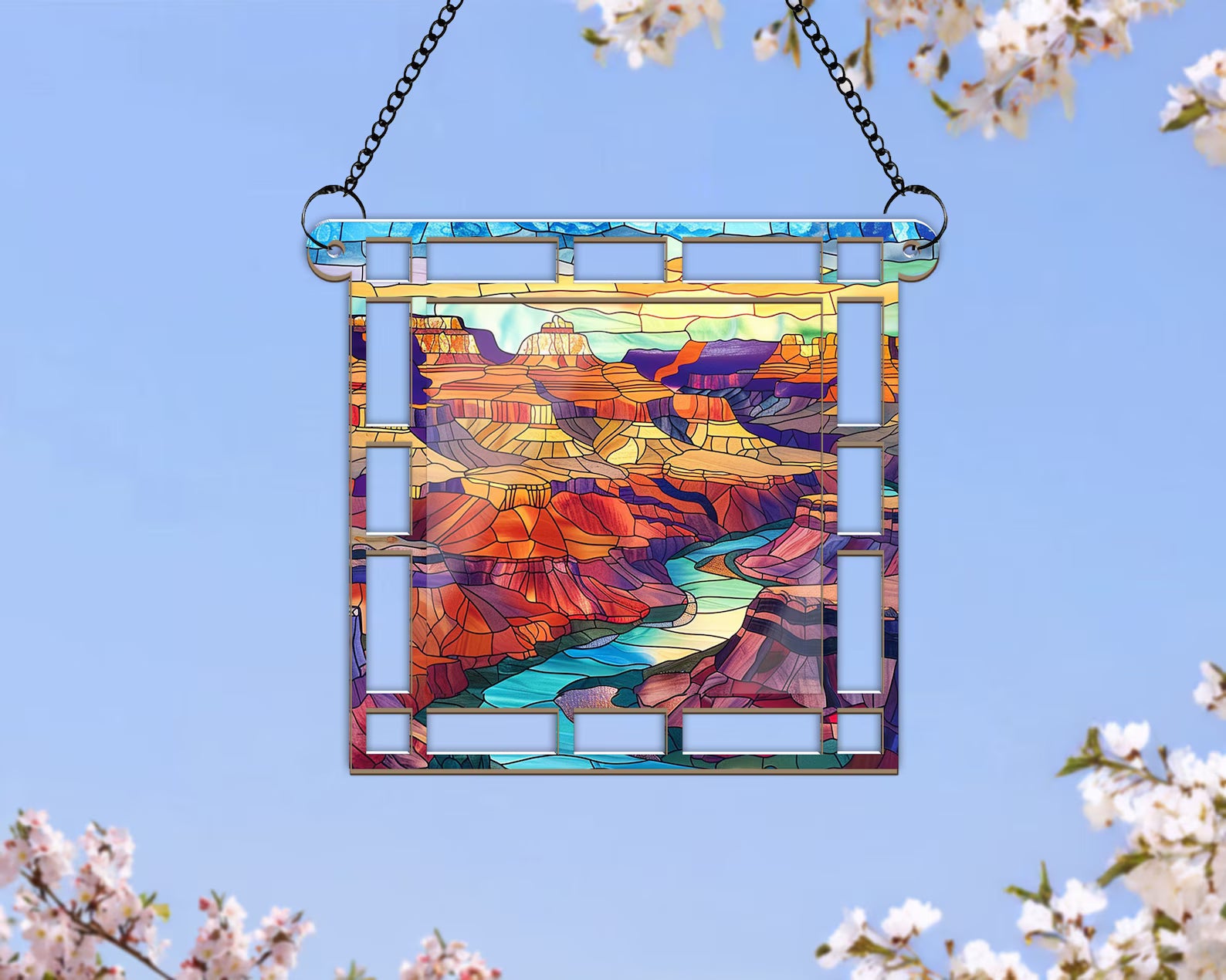Grand Canyon National Park Window Hangings Suncatcher, US National Parks Suncatcher, National Park Gifts, Traveler Gift, Hiker Gift. SCBILUMIE16