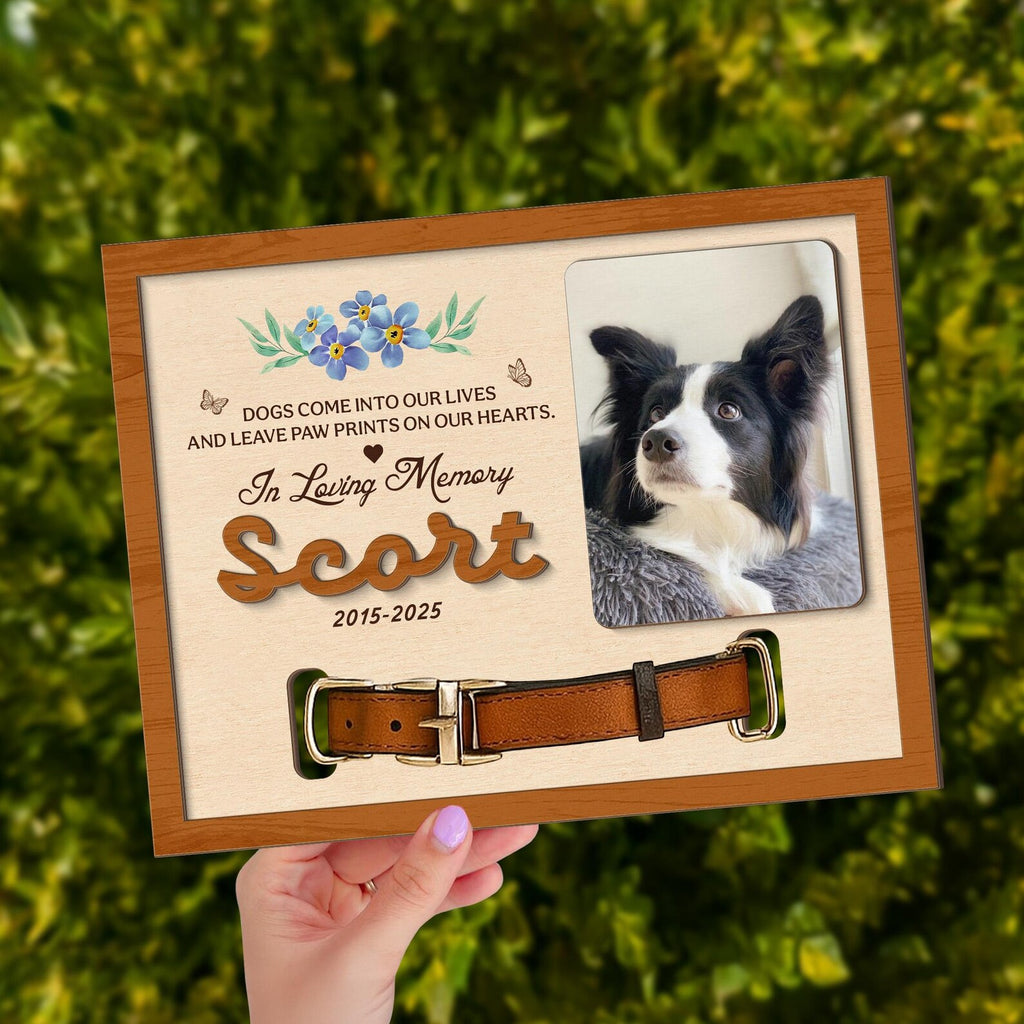 Custom Dog Memorial Collar Sign, Custom Pet Memorial Gift, Loss Of Dog Gift, Dog Loss Sympathy Gift, Pet Sympathy Gift, Gift For Dog Lovers. PTBILUMIE6