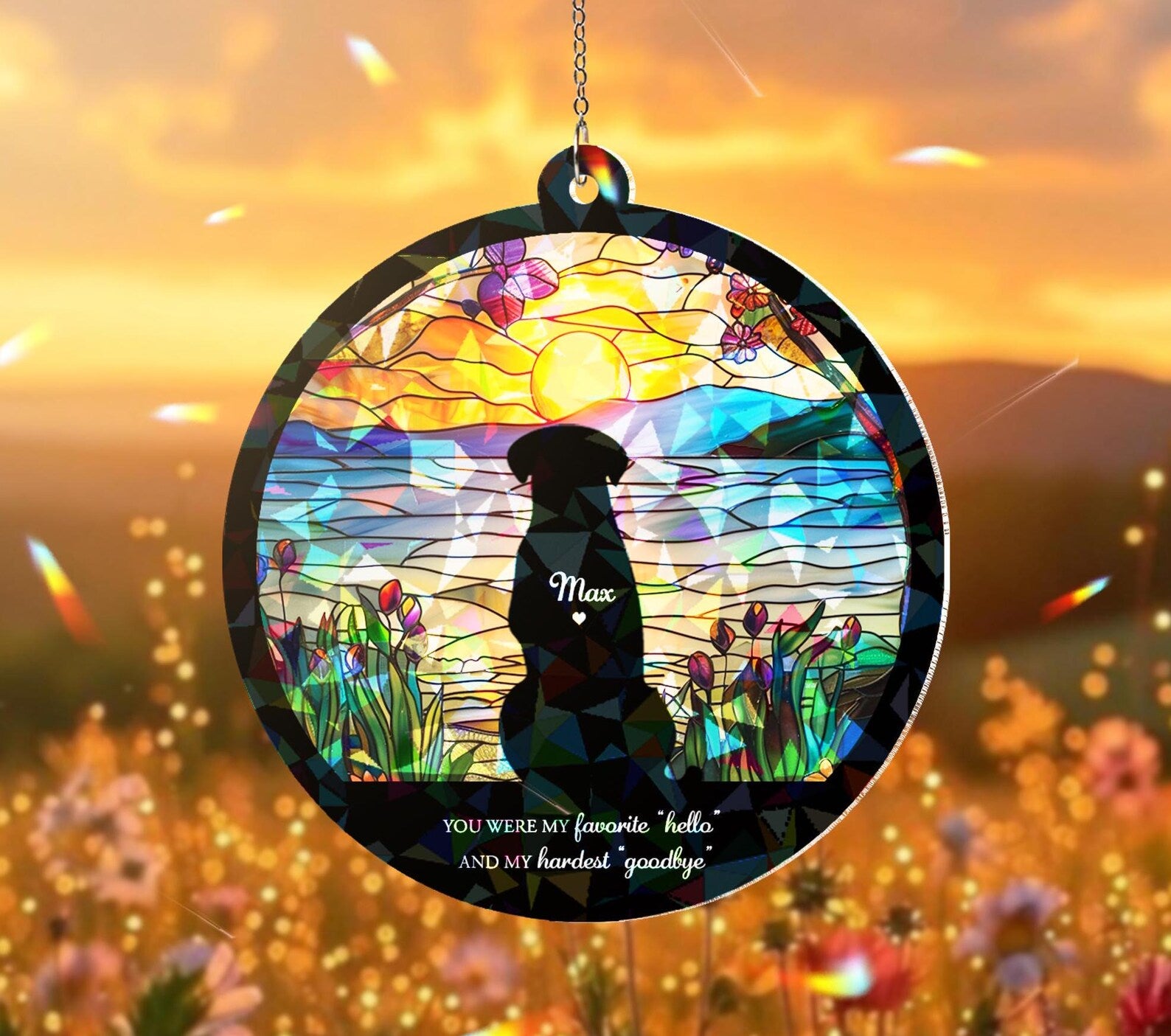 Custom Dog Loss Hologram Ornament, Custom Dog Memorial Gift, Pet Sympathy Gift, Pet Memorial Ornament, Dog Lover Gift, Loss Of Pet Gift SCCBILUMMIE35