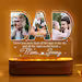 Personalized Dad Photo Collage Night Light, Custom Dad Photo Gift, Father's Day Gift, Gift For Dad, Gift For Husband, Best Dad Gift. FDBILUMIE18