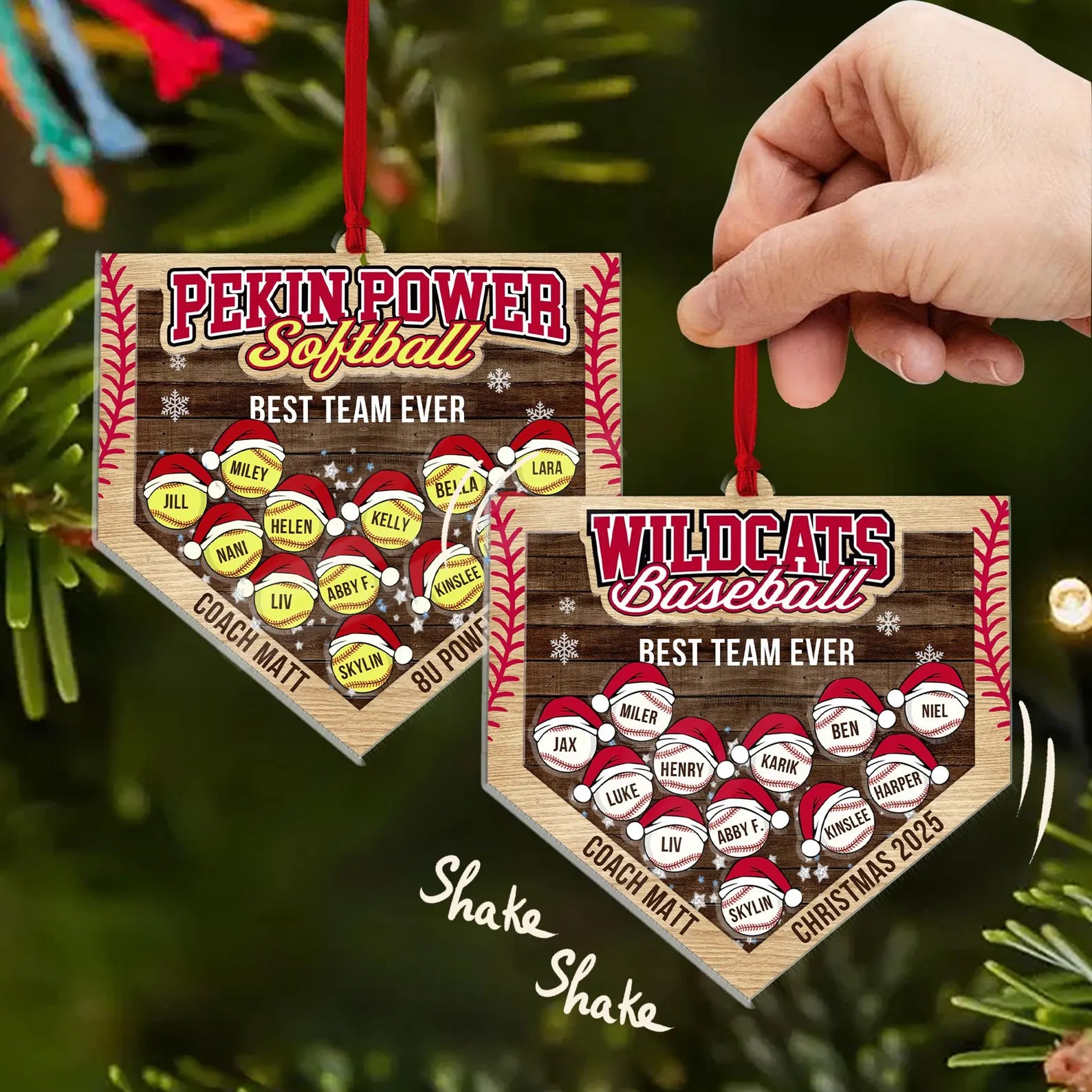 Custom Softball Christmas Ornament, Custom Sport Ornament, Softball Player Gift, Softball Coach Gift, Softball Team Christmas Gifts. COBILUMIE33