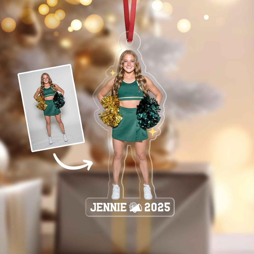 Personalized Cheerleading Christmas Ornament, Custom Sport Photo Ornament, Cheerleading Team Gift, Cheer Team Gift, Christmas Decoration. COBILUMIE62