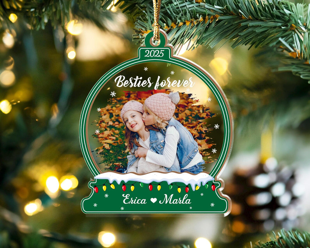 Personalized Bestie Forever Ornament, Kids Christmas Ornament, Friendship Ornament, Besties Gifts, Christmas Decor, Gift For Friends. COBILUMIE73
