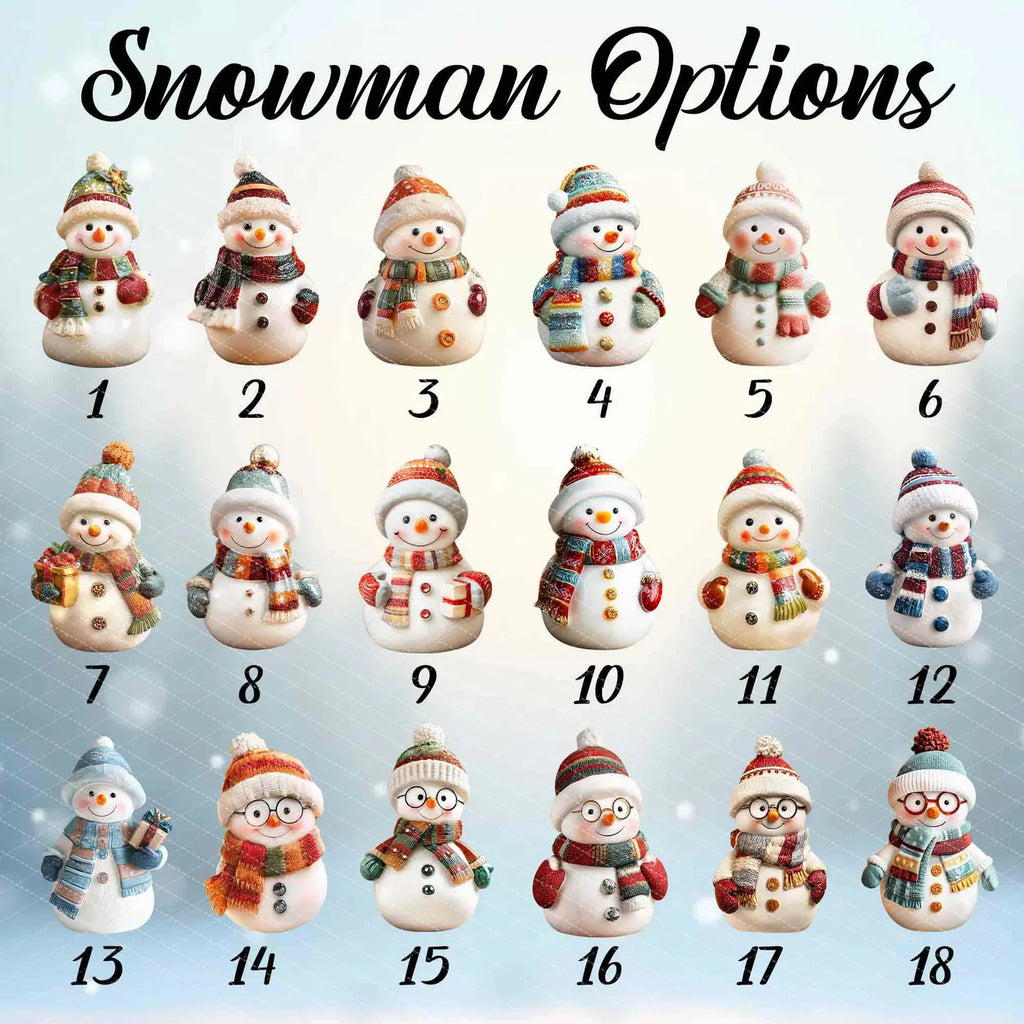 Custom Grandma Snowman Christmas Ornament, Custom Snowman Family Ornament, Grandma Gift, Gift For Grandparents, Christmas Tree Decor COBILUMIE45