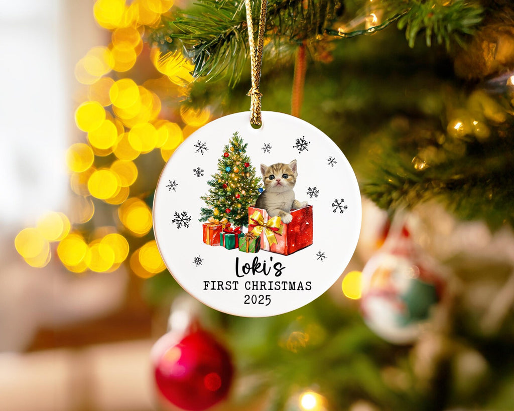 Custom Pet's First Christmas Ornament, Custom Pet Photo Ornament, Dog Christmas Gift, New Dog Gift, Puppy Ornament, Christmas Decor COBILUMIE55