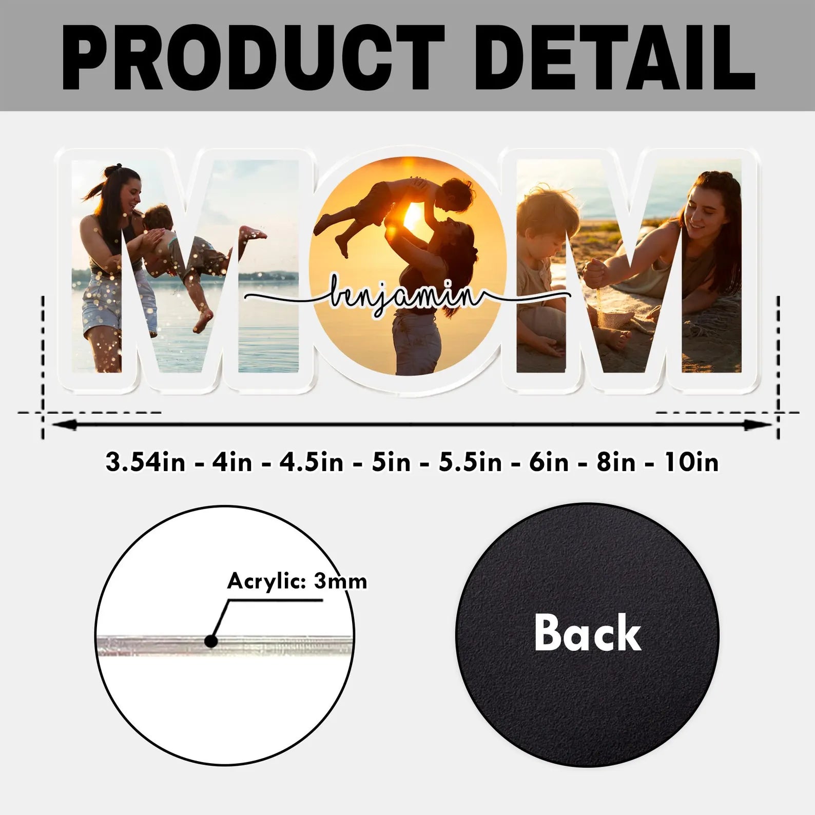 Custom Mom Photo Collage Fridge Magnet, Custom Mom Gift From Kids, Mom Birthday Gift, Mama Gift, Gift For Mom, Family Photo Gift. MDBILUMIE10