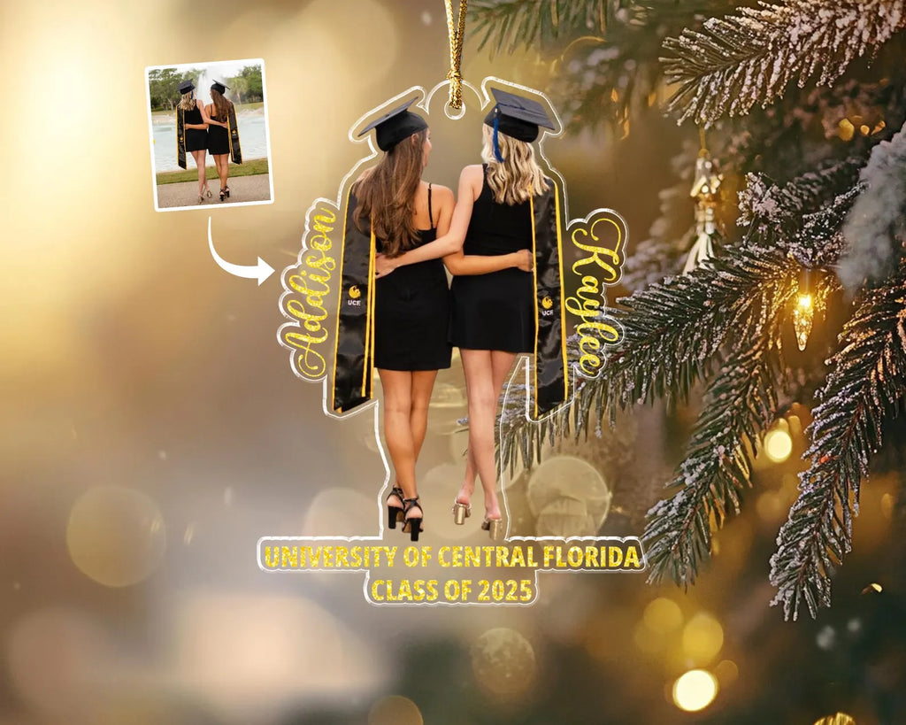Custom Graduation Photo Ornament, Class of 2027 Ornament, High School Graduation Gift For Daughter, College Graduated Gift, Gift For Her. GDFDBILUMIE6