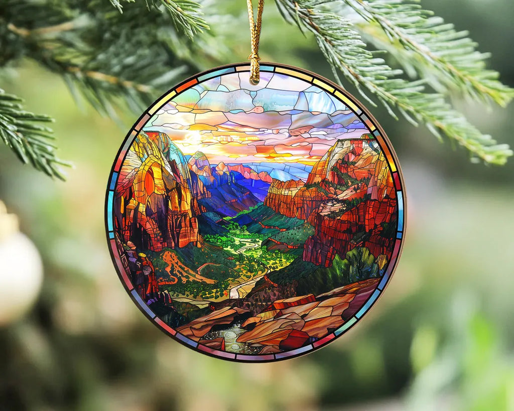 Zion National Park Ornament, National Park Christmas Ornament, Zion National Parks Gifts, Christmas Decoration, Christmas Gifts. COBILUMIE85